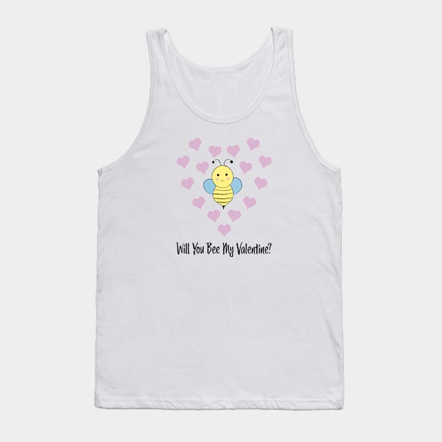 Will You Bee My Valentine Tank Top by Hedgie Designs